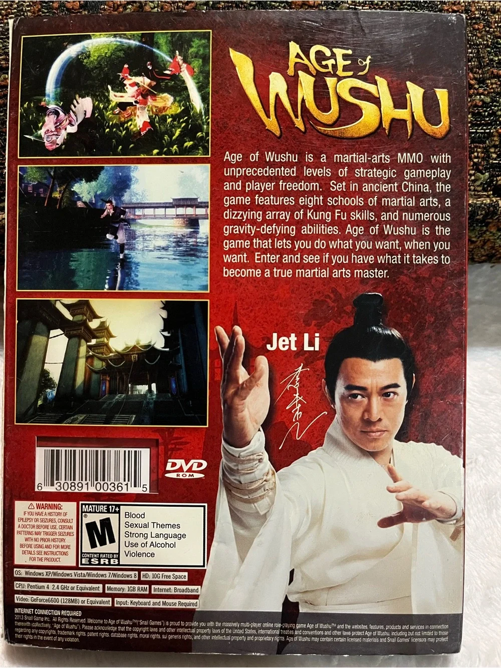 Age of Wushu PC Game - Green & Red Cover Art Brand New